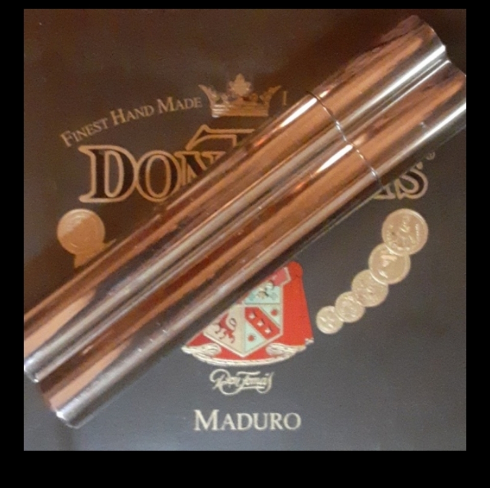 Fathers Day ~ STAINLESS FLASK / CIGAR HOLDER COMBO